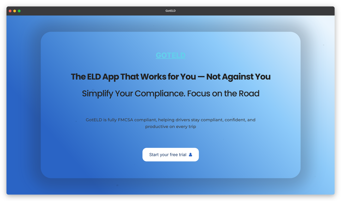 ELD-приложение, созданное для водителей